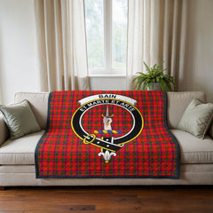 Bain Tartan Crest Quilt