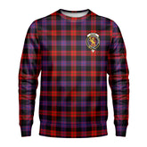 Brown Modern Tartan Crest Sweatshirt