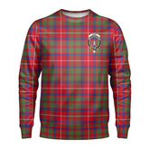 Shaw Red Modern Tartan Crest Sweatshirt