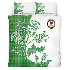 Currie Or Curry Tartan Crest Bedding Set - Thistle Style