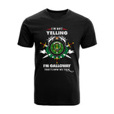 Galloway Tartan Crest T-shirt - I'm not yelling style