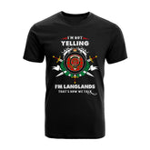 Langlands Tartan Crest T-shirt - I'm not yelling style