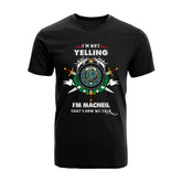 MacNeil of Colonsay Tartan Crest T-shirt - I'm not yelling style