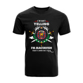 MacTavish Tartan Crest T-shirt - I'm not yelling style