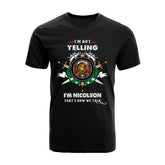 Nicolson Tartan Crest T-shirt - I'm not yelling style