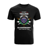 Ochterlony Tartan Crest T-shirt - I'm not yelling style