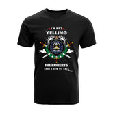 Roberts Tartan Crest T-shirt - I'm not yelling style