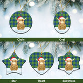 Johnson Ancient Tartan Christmas Ceramic Ornament - Highland Cows Style
