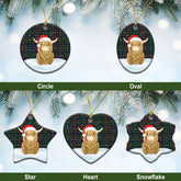 McFadyen Modern Tartan Christmas Ceramic Ornament - Highland Cows Style