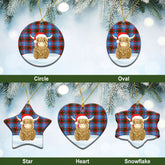 Pennycook Tartan Christmas Ceramic Ornament - Highland Cows Style