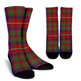 Shaw Red Modern Tartan Crew Socks