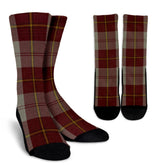 Cunningham Burgundy Dancers Tartan Crew Socks