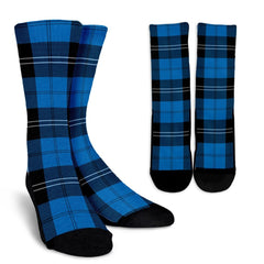 Ramsay Blue Ancient Tartan Crew Socks