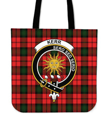 Kerr Modern Tartan Crest Tote Bag