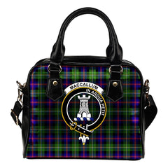 Malcolm (MacCallum) Modern Tartan Crest Shoulder Handbags
