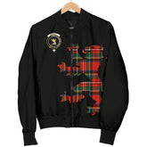 Stewart Tartan Bomber Jacket Lion & Thistle