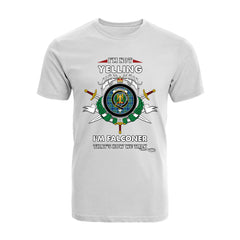 Falconer Tartan Crest T-shirt - I'm not yelling style