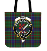 Adam Family Tartan Crest Tote Bag