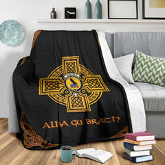MacDonell (of Glengarry) Crest Premium Blanket - Black Celtic Cross Style