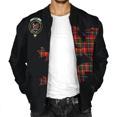 Innes Tartan Bomber Jacket Lion & Thistle