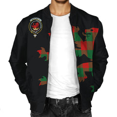 Moncreiffe (or Moncreiff) Tartan Bomber Jacket Lion & Thistle