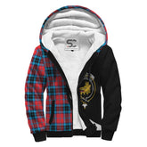 MacTavish Modern Tartan Crest Sherpa Hoodie - Circle Style