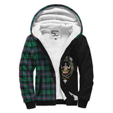 Urquhart Broad Red Ancient Tartan Crest Sherpa Hoodie - Circle Style