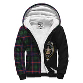 Urquhart Modern Tartan Crest Sherpa Hoodie - Circle Style