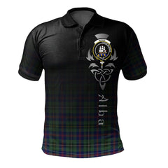 Wood Modern Tartan Polo Shirt - Alba Celtic Style