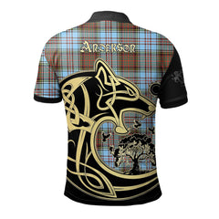 Anderson Ancient Tartan Polo Shirt Viking Wolf