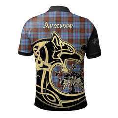 Anderson Modern Tartan Polo Shirt Viking Wolf