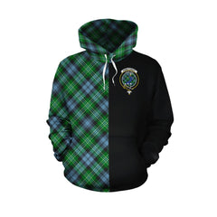 Arbuthnot Ancient Tartan Hoodie Half of Me - Cross Style