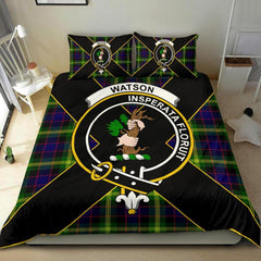 Watson Tartan Crest Bedding Set - Luxury Style