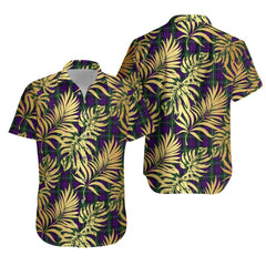 Baillie Highland Society Tartan Vintage Leaves Hawaiian Shirt