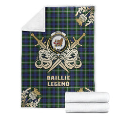 Baillie Modern Tartan Gold Courage Symbol Blanket