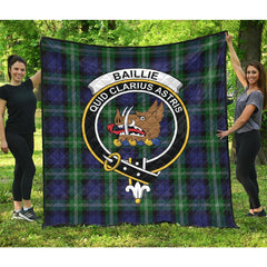 Baillie of Polkemmet Tartan Crest Quilt