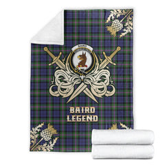 Baird Modern Tartan Gold Courage Symbol Blanket