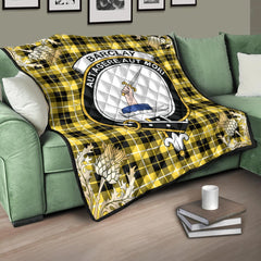Barclay Dress Modern Tartan Crest Premium Quilt - Gold Thistle Style