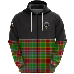 Baxter Modern Clan Half Of Tartan Zipper Hoodie