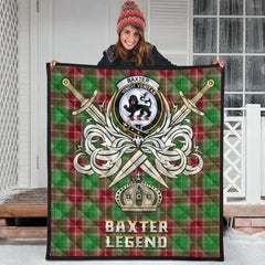 Baxter Modern Tartan Crest Legend Gold Royal Premium Quilt