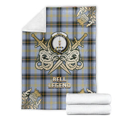 Bell of the Borders Tartan Gold Courage Symbol Blanket