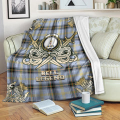 Bell of the Borders Tartan Gold Courage Symbol Blanket