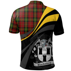 Blackstock Red Dress Tartan Polo Shirt - Royal Coat Of Arms Style