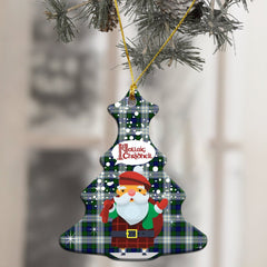 Blackwatch Dress Modern Tartan Christmas Ceramic Ornament - Santa Style