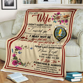 Scots Print Blanket - Callender Tartan Crest Blanket To My Wife Style, Gift From Scottish Husband