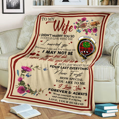 Scots Print Blanket - Hogg (or Hog) Tartan Crest Blanket To My Wife Style, Gift From Scottish Husband