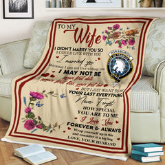 Scots Print Blanket - Horsburgh Tartan Crest Blanket To My Wife Style, Gift From Scottish Husband