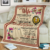 Scots Print Blanket - Houston Tartan Crest Blanket To My Wife Style, Gift From Scottish Husband