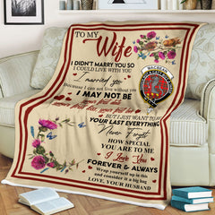 Scots Print Blanket - MacBean Tartan Crest Blanket To My Wife Style, Gift From Scottish Husband