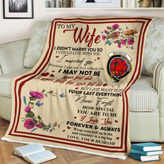 Scots Print Blanket - MacNicol (of Scorrybreac) Tartan Crest Blanket To My Wife Style, Gift From Scottish Husband